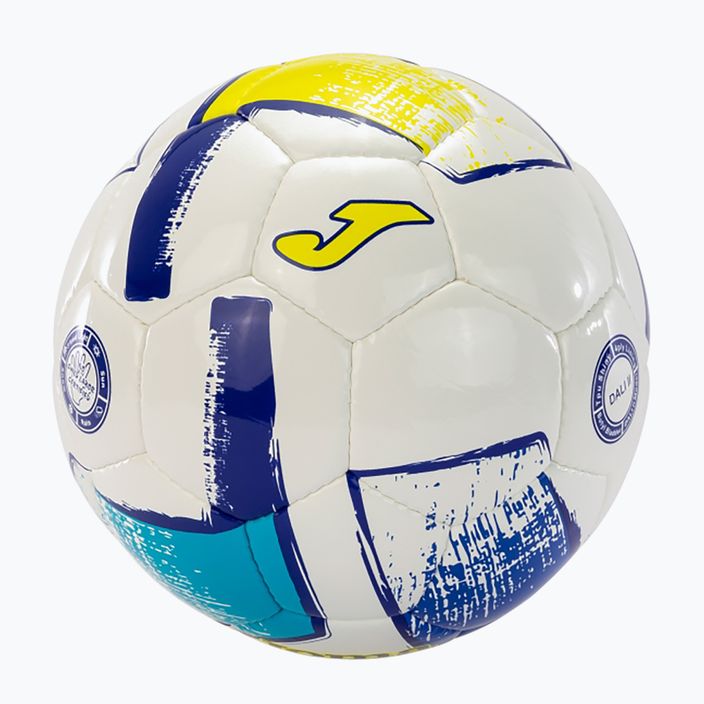Joma Dali II futbolo kamuolys baltas/šviesiai oranžinis/geltona 3 dydis 2