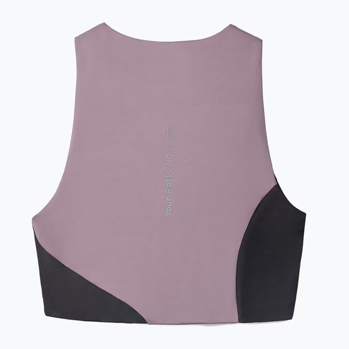 Moteriški bėgimo marškinėliai NNormal Trail Cropped Top purpurinės spalvos 2