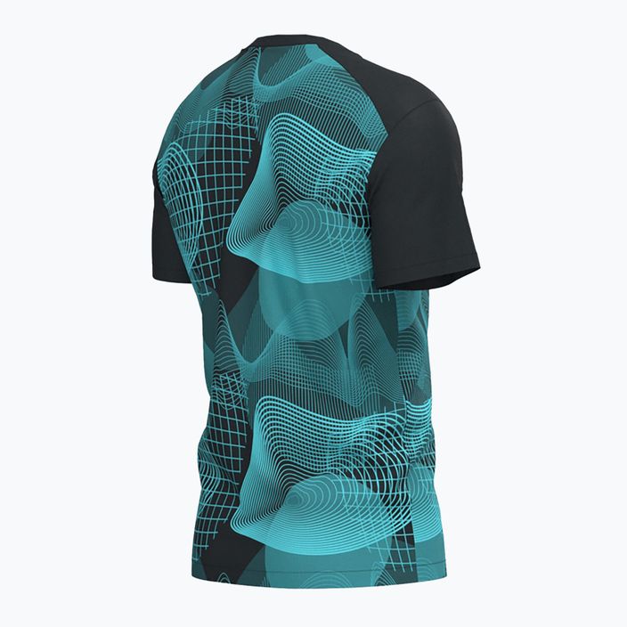Vyriški teniso marškinėliai Joma Challenge black/turquoise 7