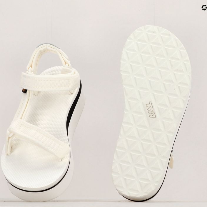 Moteriški žygio sandalai Teva Flatform Universal Mesh Print bright white 11