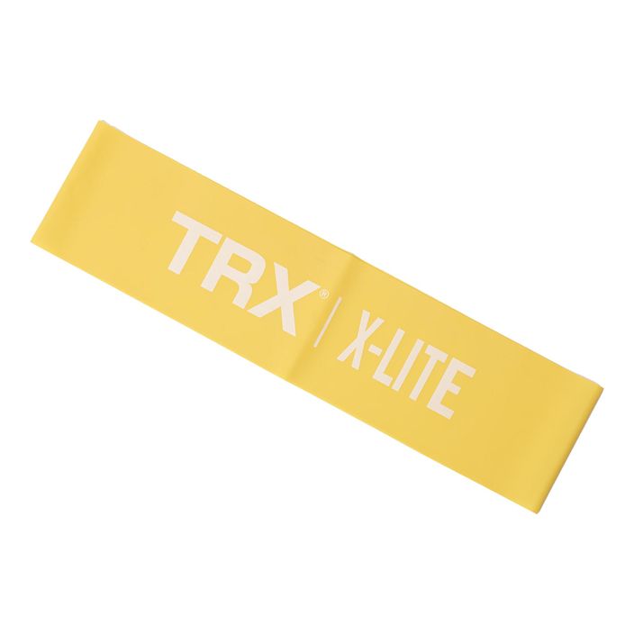 TRX mini juosta X-Lite, geltonos spalvos, skirta fitneso gumai EXMNBD-12-XLT