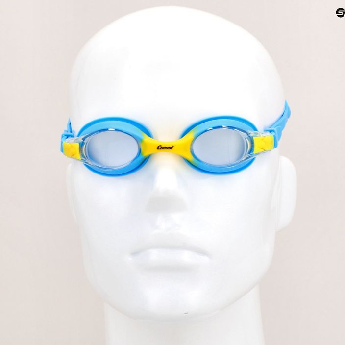 Cressi Dolphin 2.0 mėlyni/gelsvi vaikiški plaukimo akiniai USG010203B 7