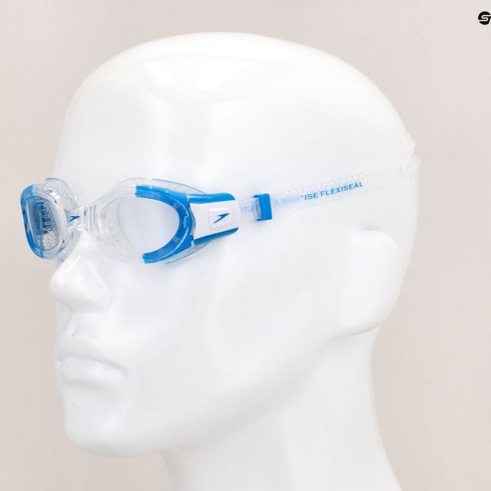 Speedo Futura Biofuse Flexiseal Junior skaidrūs/balti/skaidrūs vaikiški plaukimo akiniai 68-11596C527 9