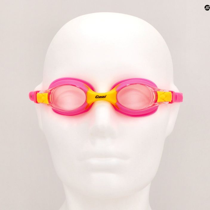 Cressi Dolphin 2.0 rožiniai/gelsvi vaikiški plaukimo akiniai USG010203G 7