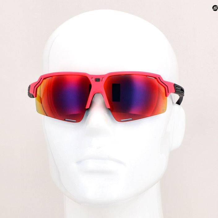 Rudy Project Deltabeat rožinės spalvos fluo / juodos matinės / raudonos spalvos akiniai nuo saulės SP7438900001 13