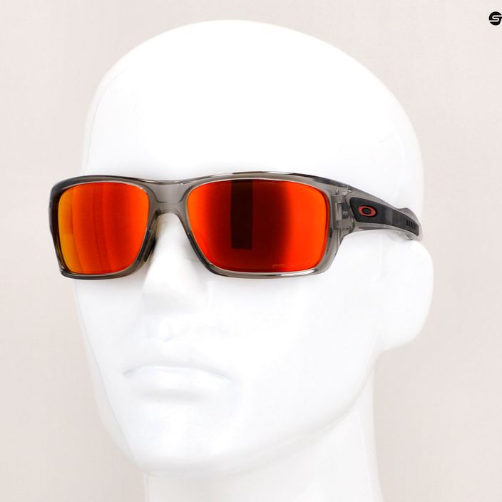 "Oakley Turbine" pilkos spalvos rašalas/prizm ruby poliarizuoti akiniai nuo saulės 14