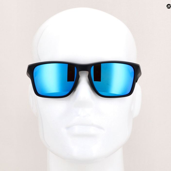 "Oakley Sylas" matinės juodos/prizm safyro spalvos poliarizuoti akiniai nuo saulės 14