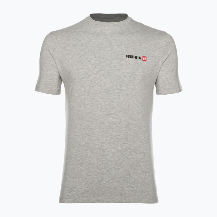 NEBBIA Minimalist Logo vyriški treniruočių marškinėliai šviesiai pilki 4