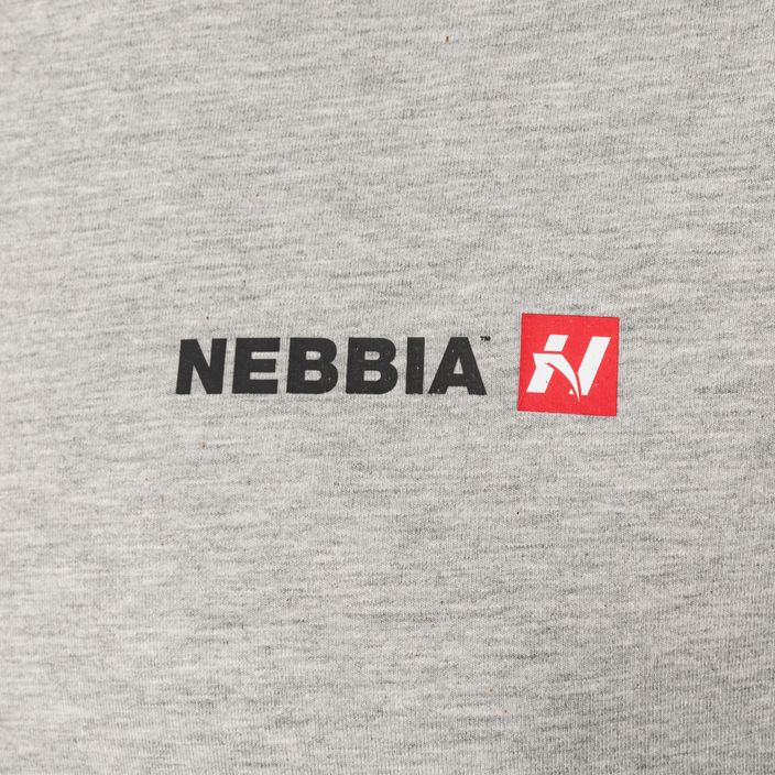 NEBBIA Minimalist Logo vyriški treniruočių marškinėliai šviesiai pilki 6