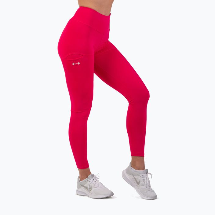 Moteriškos treniruočių kelnės NEBBIA Active High-Waist Smart Pocket pink