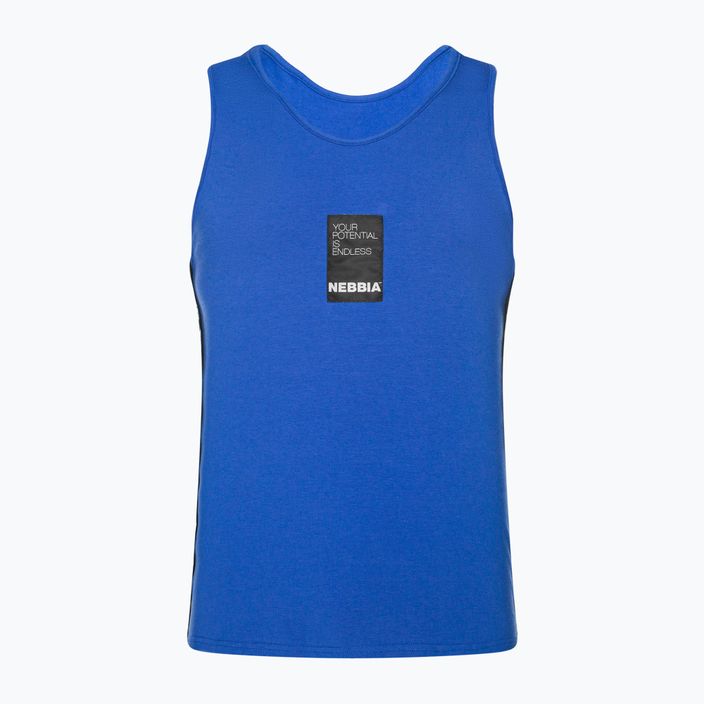 NEBBIA vyriškas treniruočių marškinėlis Your Potential Is Endless blue 5
