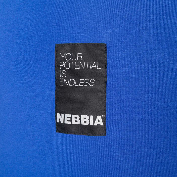 NEBBIA vyriškas treniruočių marškinėlis Your Potential Is Endless blue 7