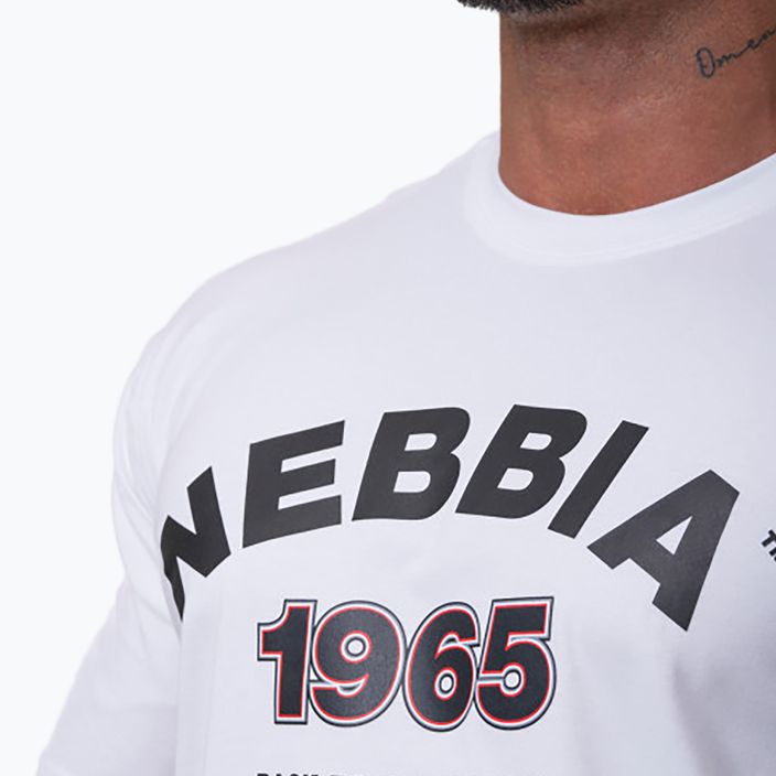 NEBBIA Golden Era vyriški treniruočių marškinėliai balti 1920430 3