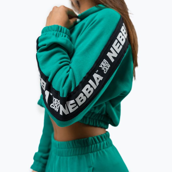 Moteriškas džemperis NEBBIA Crop Hoodie Iconic green 5