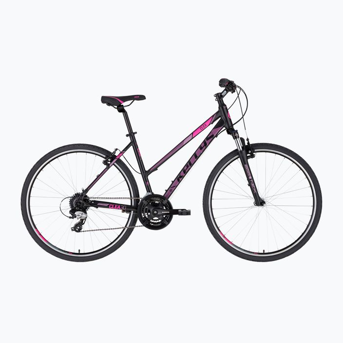 "Kellys Clea 30" moteriškas krosinis dviratis juoda/rožinė