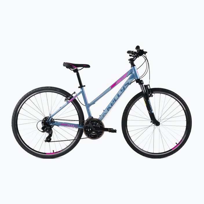 Kellys Clea 10 moteriškas dviratis krosas pilkai rožinis 72318