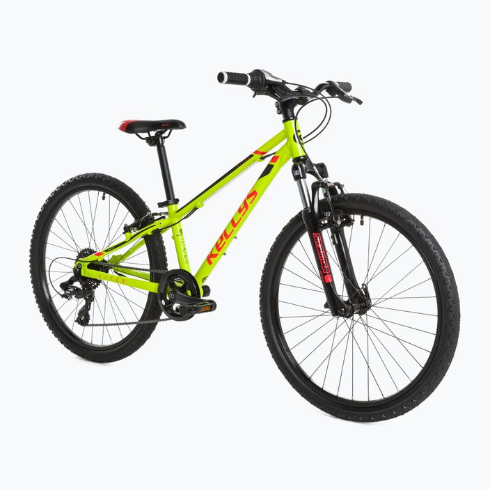 "Kellys Kiter 50" vaikiškas 24" neoninės geltonos spalvos dviratis 2
