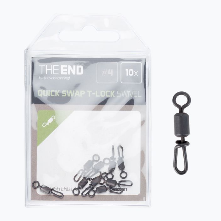 Delphin End T-Lock sukamasis lankelis su apsauginiu kaiščiu 10 vnt., juodas 101001560