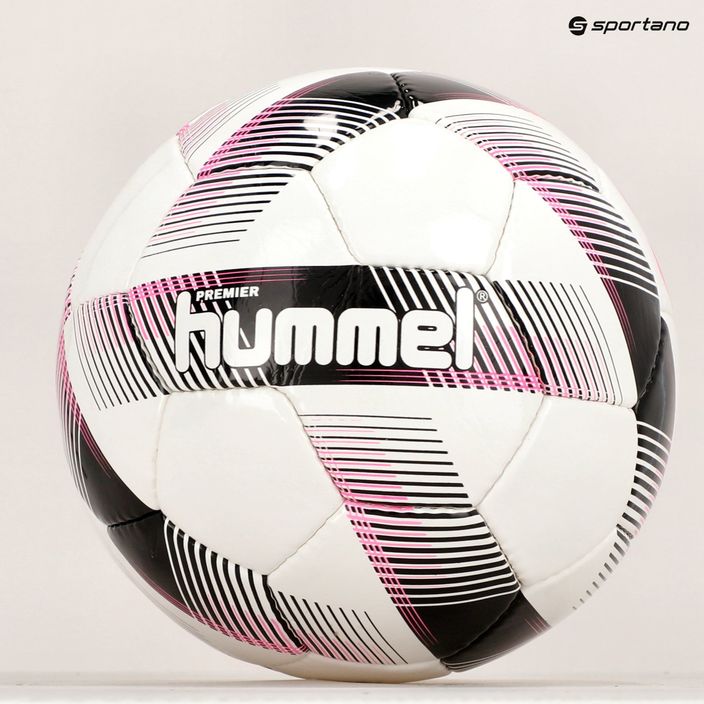 "Hummel Premier FB" futbolo kamuolys baltas/juodas/rožinis 5 dydžio 5