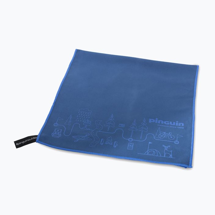 Greitai džiūstantis rankšluostis Pinguin Micro Towel Map M blue