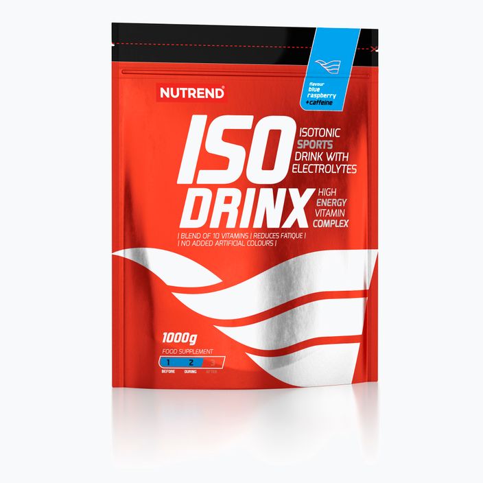 Nutrend izotoninis gėrimas Isodrinx 1kg mėlyna avietė+kofeinas VS-089-1000-MMA