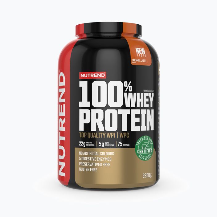 Išrūgos Nutrend 100% baltymai 2,25kg karamelinė latė VS-032-2250-KL 3
