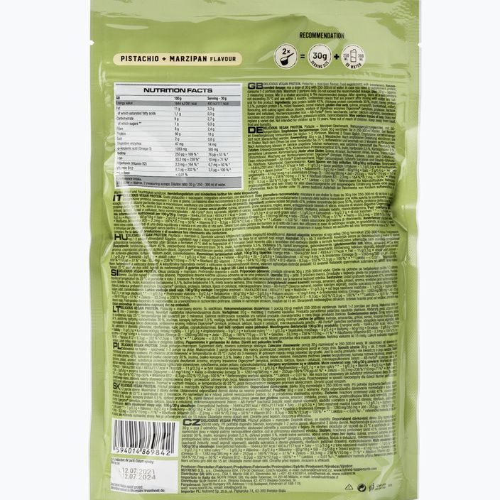 Nutrend Skanus veganiškas baltymų kokteilis 450g pistacijų ir marcipanų VS-105-450-PIMC 2