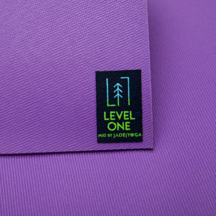 JadeYoga Level One jogos kilimėlis 68'' 4 mm violetinės spalvos 468CP 4