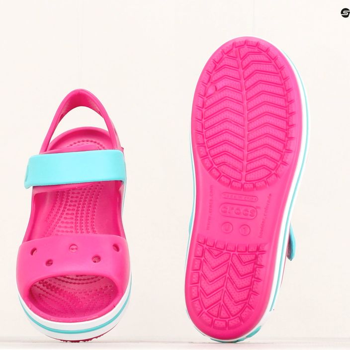 Crocs Crockband vaikiški sandalai candy pink/pool 12