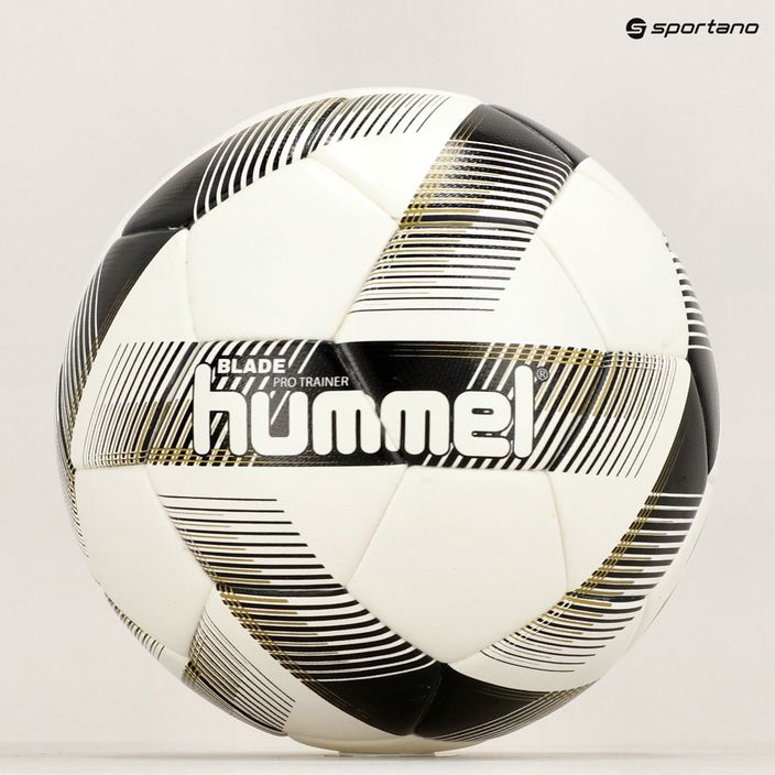Hummel Blade Pro Trainer FB futbolo kamuolys baltas/juodas/auksinis 5 dydis 6
