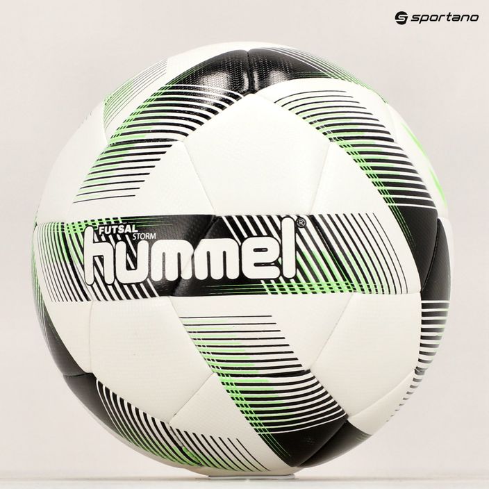 Hummel Storm FB futbolo kamuolys baltas/juodas/žalias, 4 dydis 5