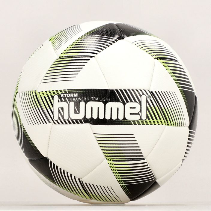 Hummel Storm Trainer Ultra Lights FB futbolo kamuolys balta/juoda/žalia 5 dydis 6