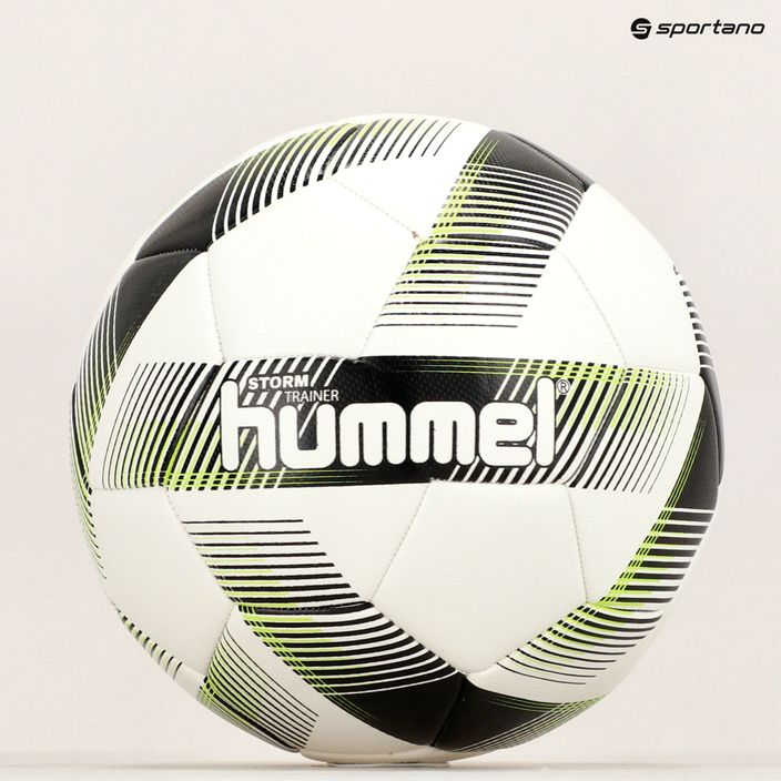 Hummel Storm Trainer FB futbolo kamuolys balta/juoda/žalia 5 dydis 6
