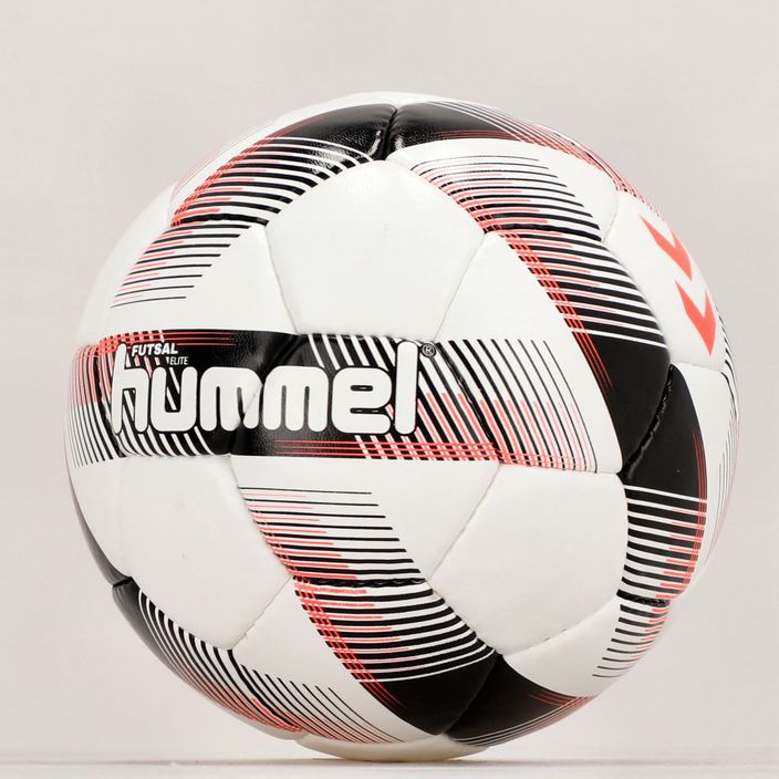 Hummel Futsal Elite FB futbolo kamuolys baltas/juodas/raudonas 3 dydis 5
