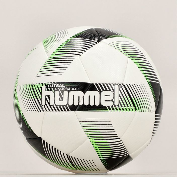 Hummel Storm Light FB futbolo kamuolys baltas/juodas/žalias 3 dydis 5