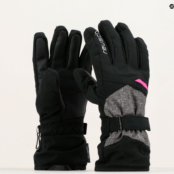 Moteriškos slidinėjimo pirštinės Reusch Helena R-Tex Xt black/black melange/pink glo 10