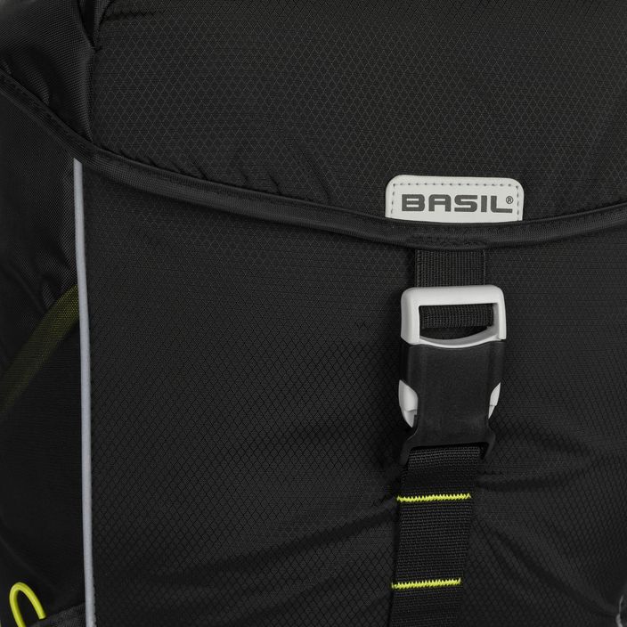 Basil Miles Double Bag dviračių krepšys 34 l juoda/alimetinė 5