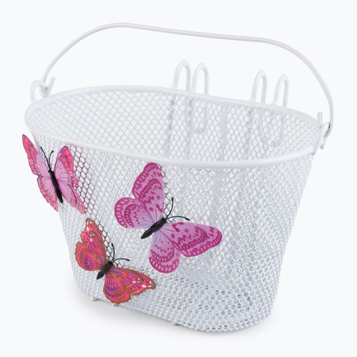 Basil Junior Jasmin Butterfly priekinis dviračių krepšys, baltas