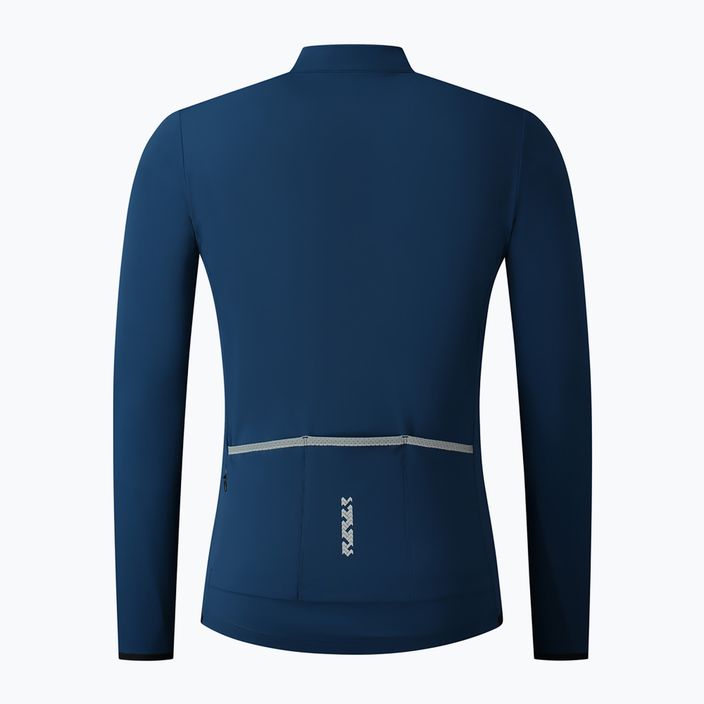 Vyriški dviratininko marškinėliai Shimano Vertex Thermal LS Jersey mėlynos spalvos PCWJSPWUE13MD2705 6