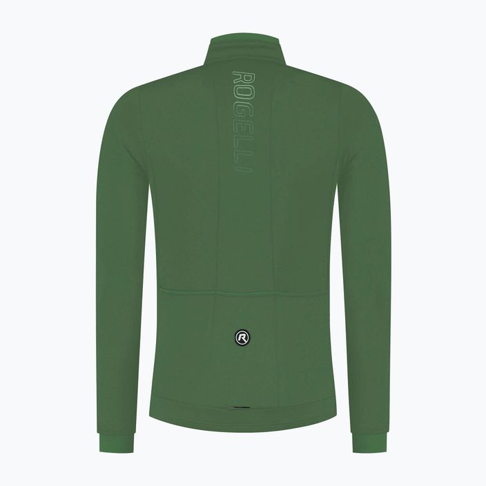 Vyriški dviračių marškinėliai ilgomis rankovėmis Rogelli Essential army green 5