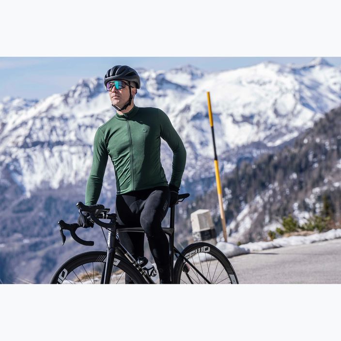 Vyriški dviračių marškinėliai ilgomis rankovėmis Rogelli Essential army green 10