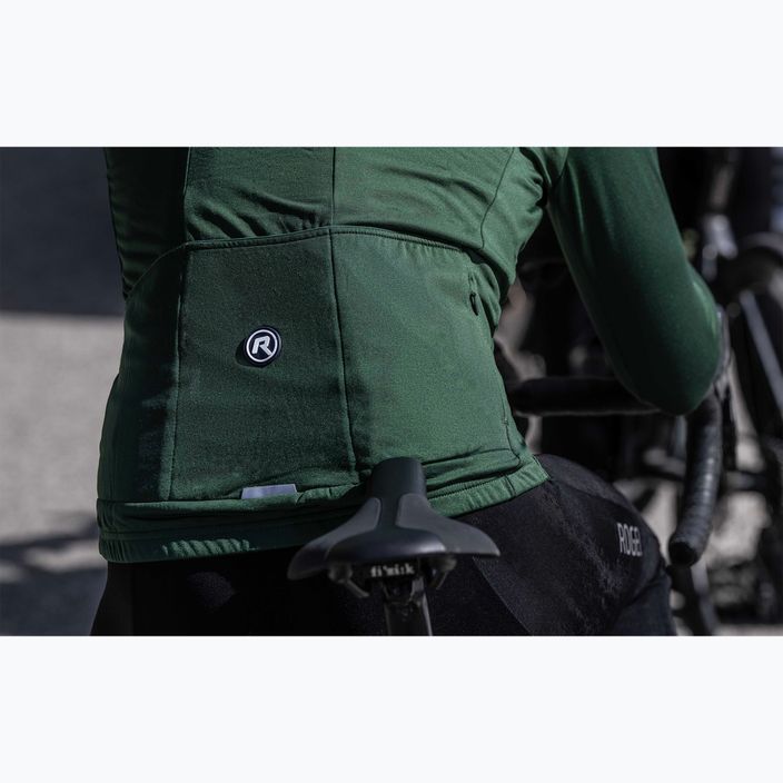 Vyriški dviračių marškinėliai ilgomis rankovėmis Rogelli Essential army green 11