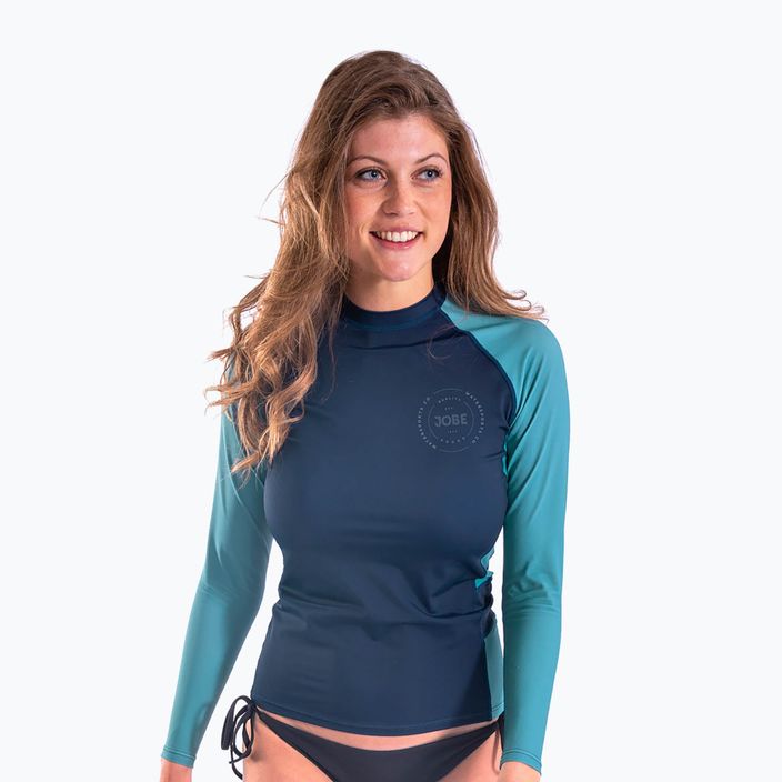 Moteriški plaukimo marškinėliai JOBE UPF 50+ tamsiai mėlyni 544120005