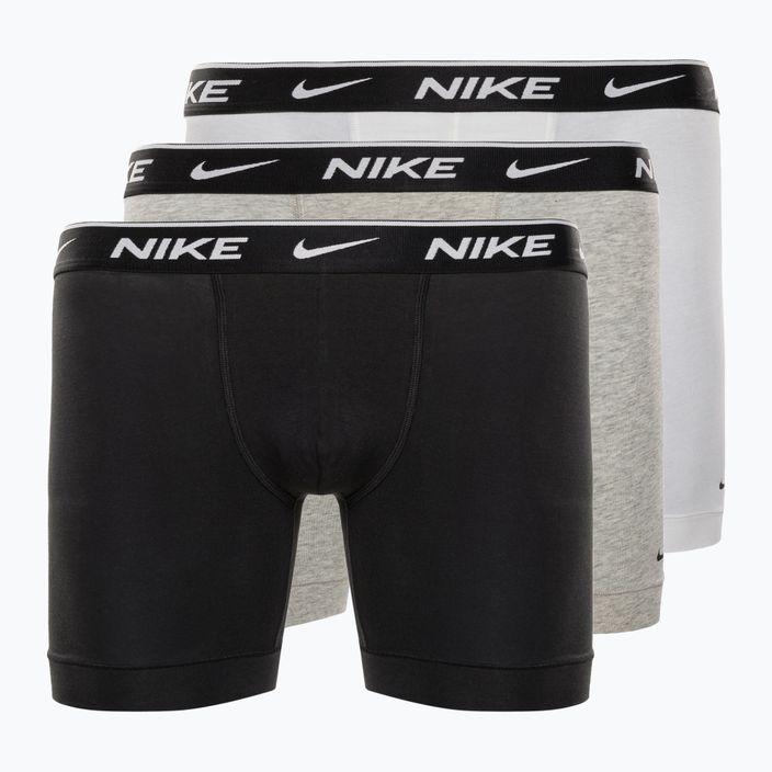 Vyriškos Nike Everyday Cotton Stretch Boxer Brief kelnaitės 3Pk MP1 white/grey heather / black