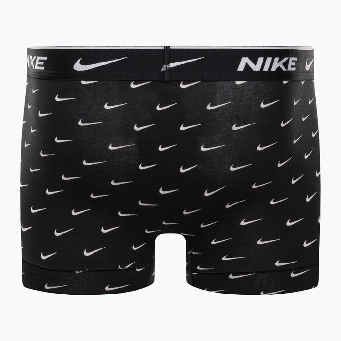 Vyriški boksininko šortai Nike Everyday Cotton Stretch Trunk 3Pk UB1 swoosh print/grey/uni blue 9