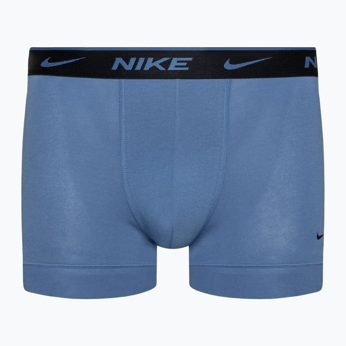 Vyriškos trumpikės Nike Everyday Cotton Stretch Trunk 3 poros black/blue/grey 3