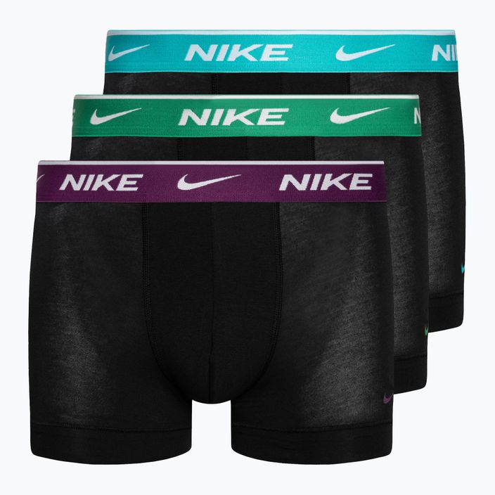 Vyriškos trumpikės Nike Everyday Cotton Stretch Trunk 3 poros turquoise/violet/blue