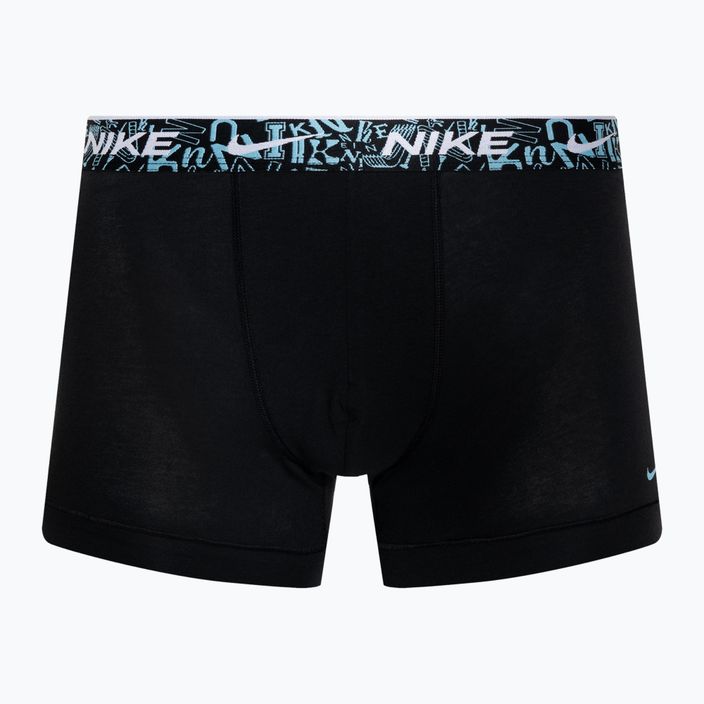 Vyriškos trumpikės Nike Everyday Cotton Stretch Trunk 3 poros black/red/aquarius blue/stadium green 4