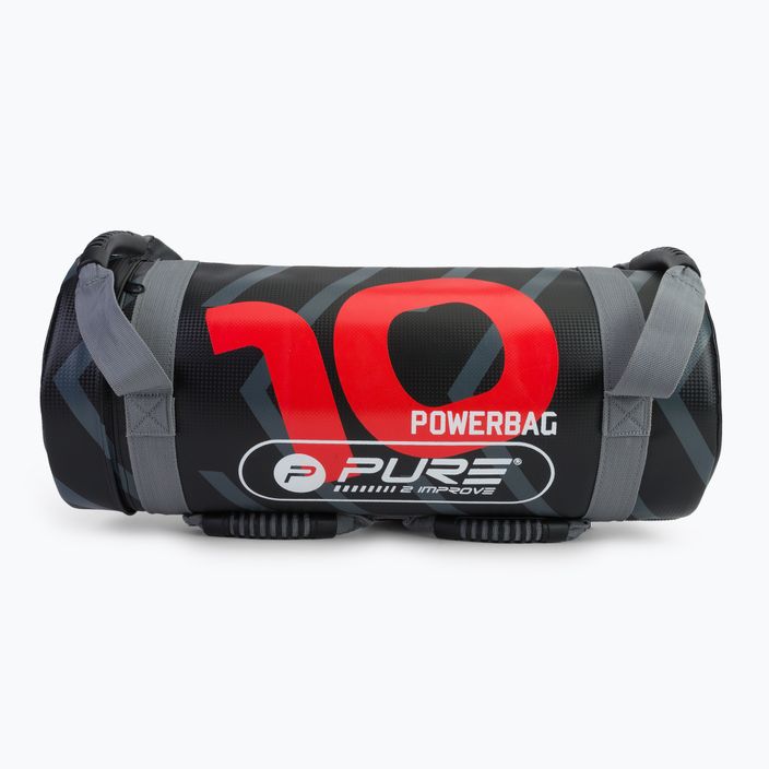 Pure2Improve 10 kg Power Bag raudonos/juodos spalvos P2I201720 treniruočių krepšys 2