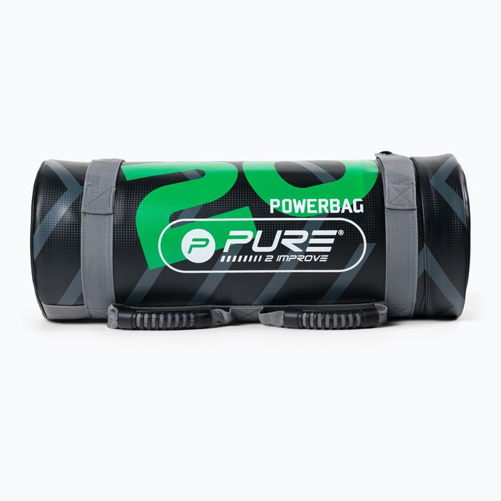Pure2Improve 20 kg Power Bag juodai žalias P2I202250 treniruočių krepšys 2